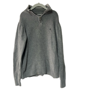 Kids Calvin Klein size‎ S 8 gray zip sweater long sleeve comfy warm cozy